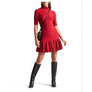 Ted Baker London Canddy Fit And Flare Mini Dress in Red Size 1 Ted Size 4 US